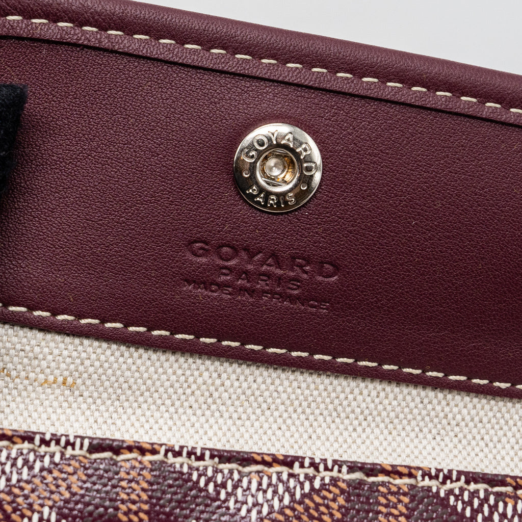 GOYARD ANJOU MINI TOTE CANVAS/CALFSKIN BURGUNDY SHW