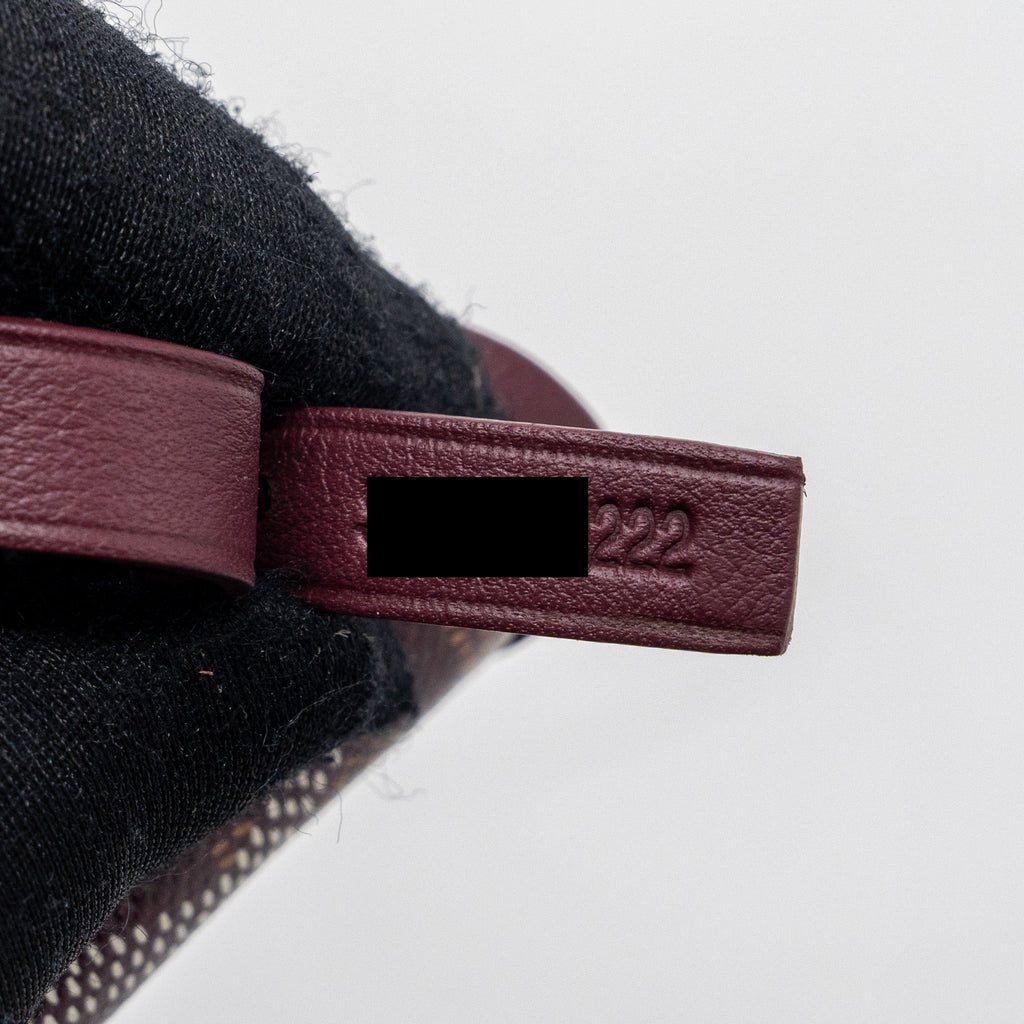GOYARD ANJOU MINI TOTE CANVAS/CALFSKIN BURGUNDY SHW