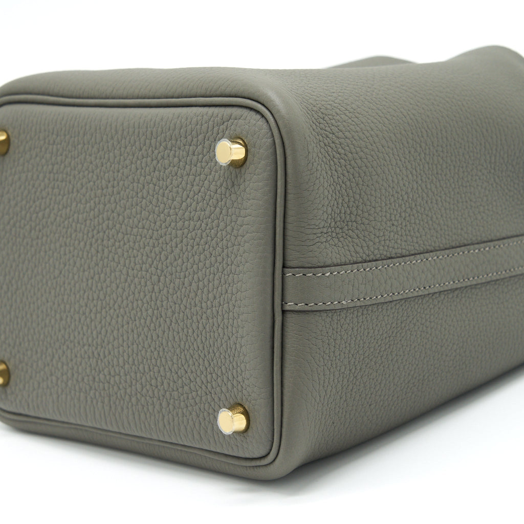 Hermes Picotin 18 Lock Bag Gris Meyer GHW