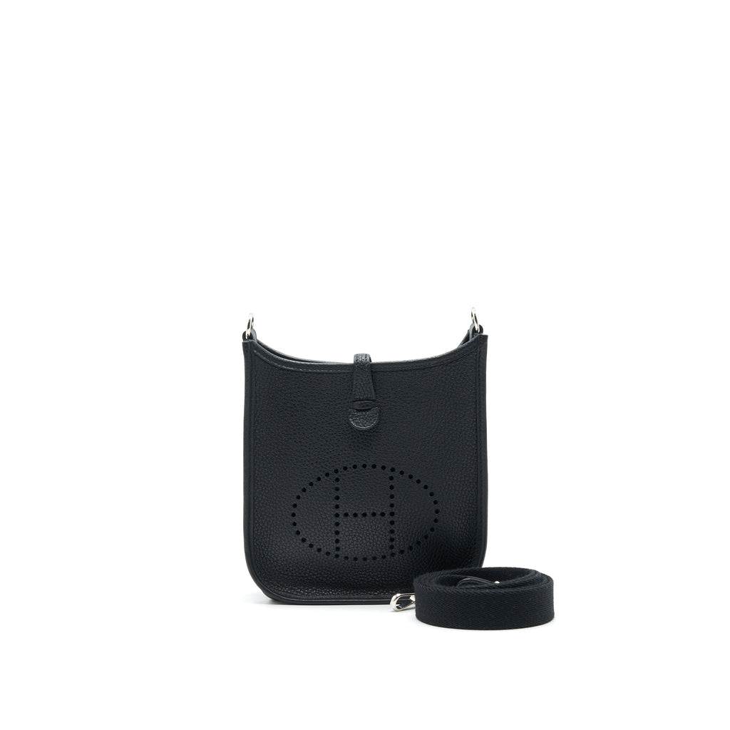 Hermes mini Evelyne black SHW