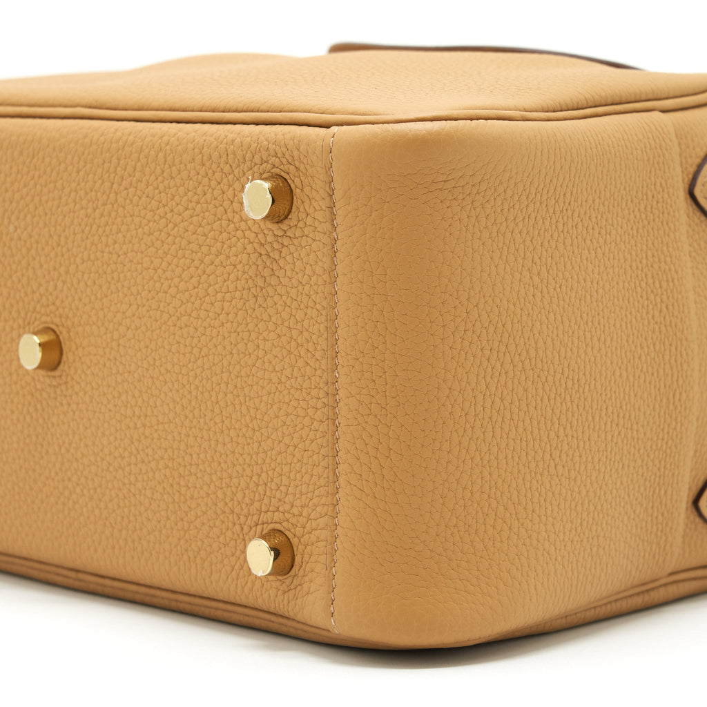 HERMES LINDY 26 CLEMENCE LEATHER 4B BISCUIT