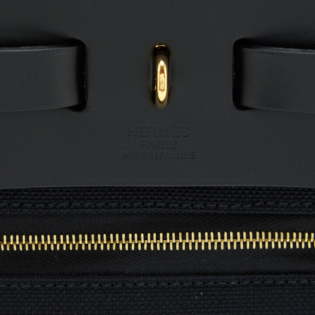 HERMES HERBAG ZIP 31 BAG BLACK GHW