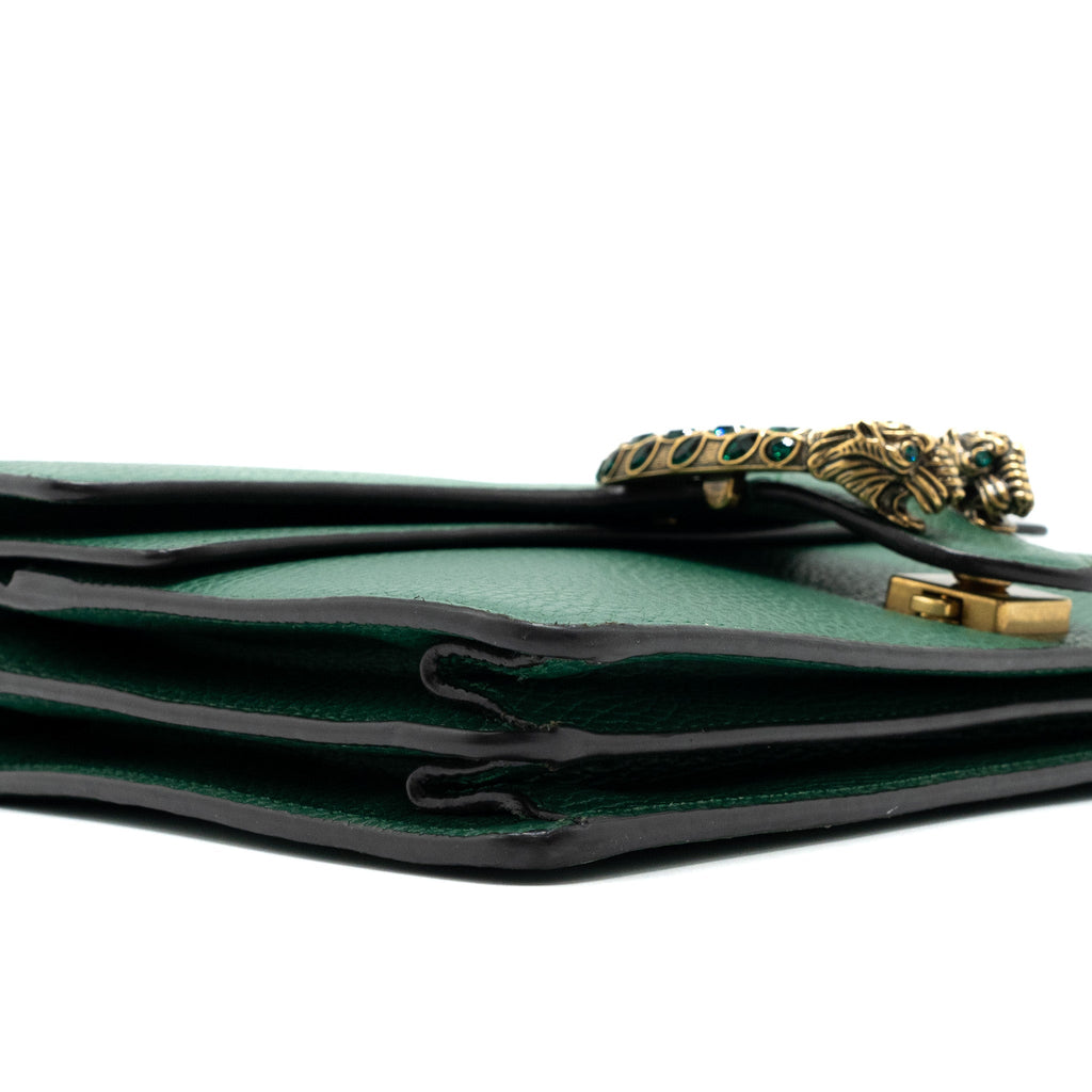 GUCCI DIONYSUS SHOULDER BAG CALFSKIN GREEN GHW
