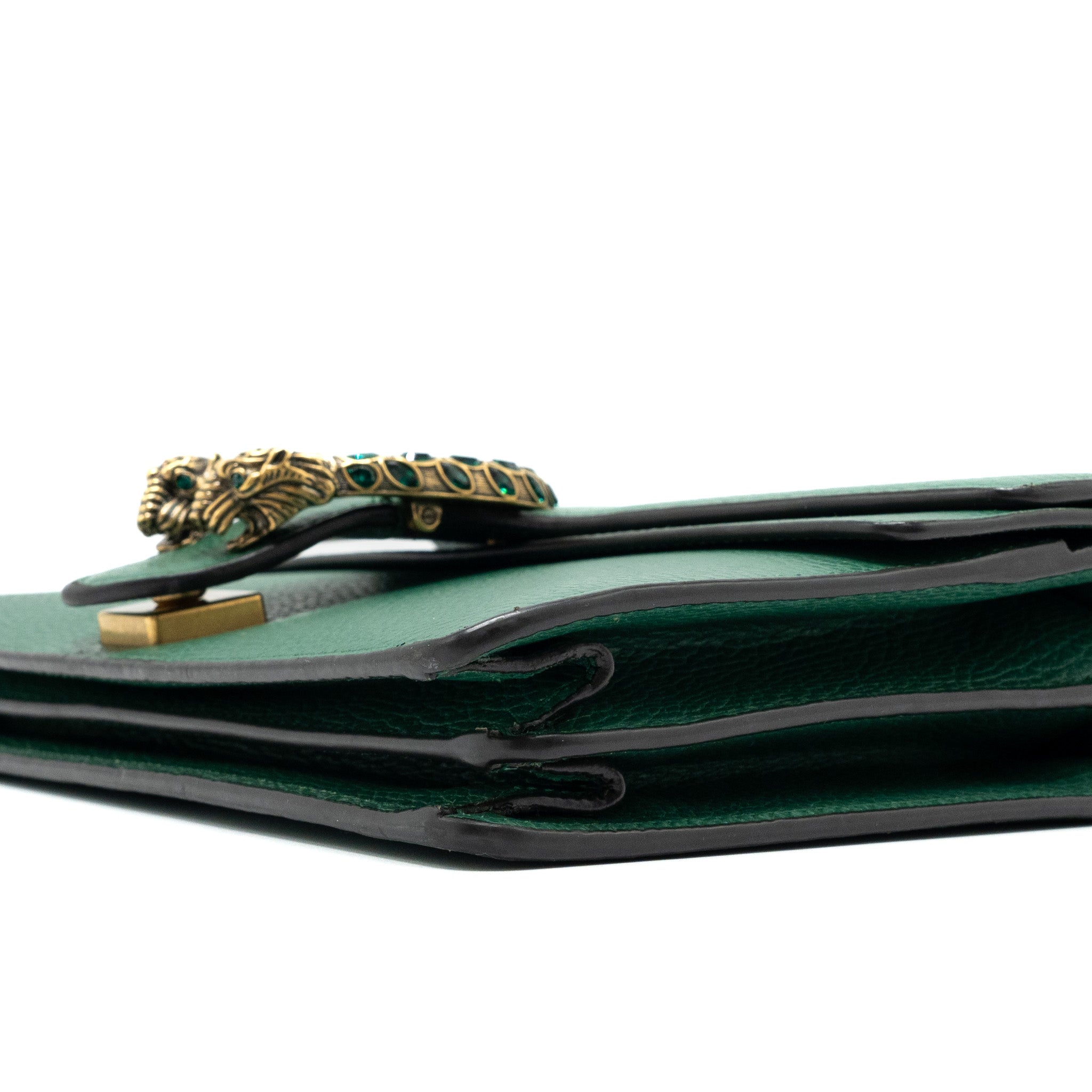 GUCCI DIONYSUS SHOULDER BAG CALFSKIN GREEN GHW
