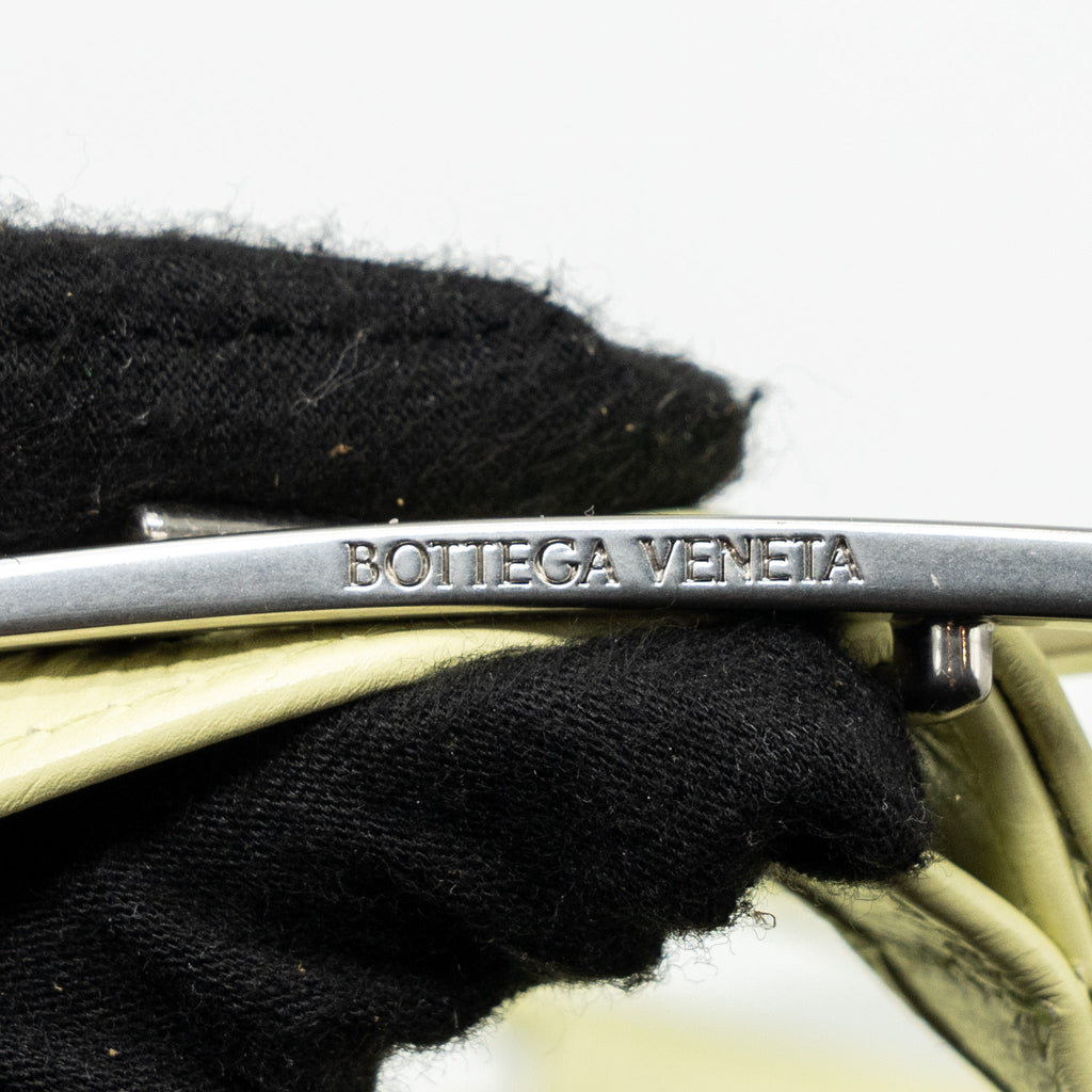 BOTTEGA VENETA SMALL CASSETTE BAG LEMON WASHED SHW