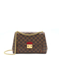 LOUIS VUITTON FLAP CHAIN BAG DAMIER EBENE GHW
