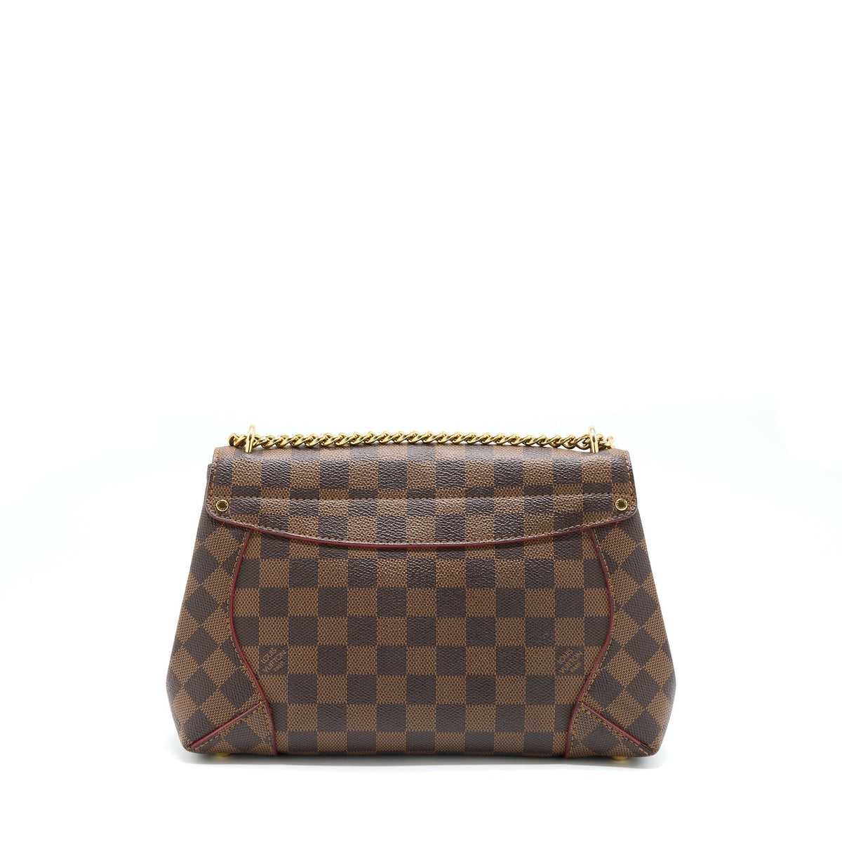 LOUIS VUITTON FLAP CHAIN BAG DAMIER EBENE GHW