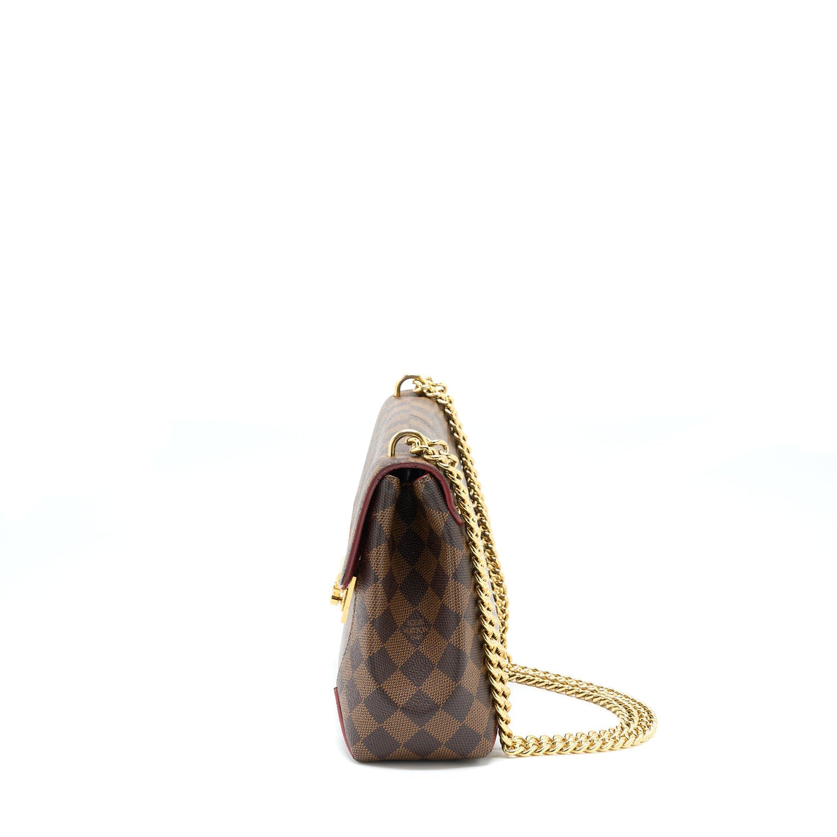 LOUIS VUITTON FLAP CHAIN BAG DAMIER EBENE GHW