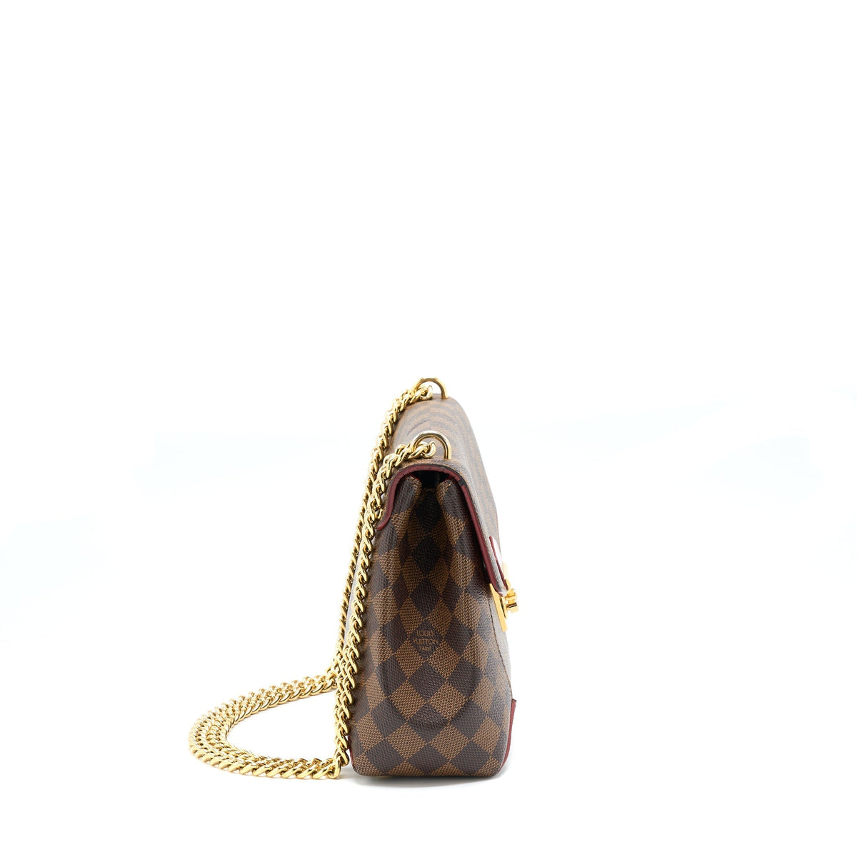 LOUIS VUITTON FLAP CHAIN BAG DAMIER EBENE GHW
