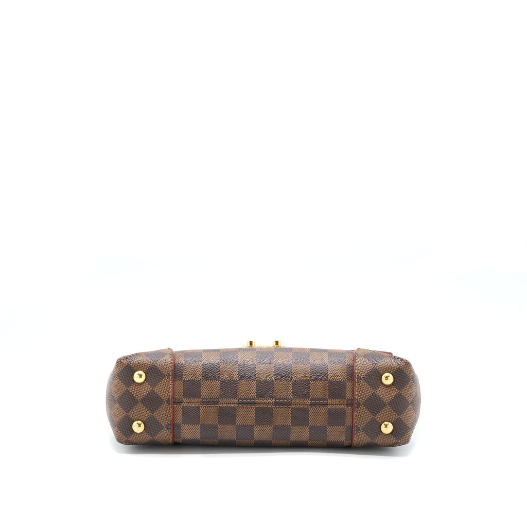 LOUIS VUITTON FLAP CHAIN BAG DAMIER EBENE GHW
