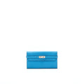HERMES KELLY LONG WALLET BLUE SHW