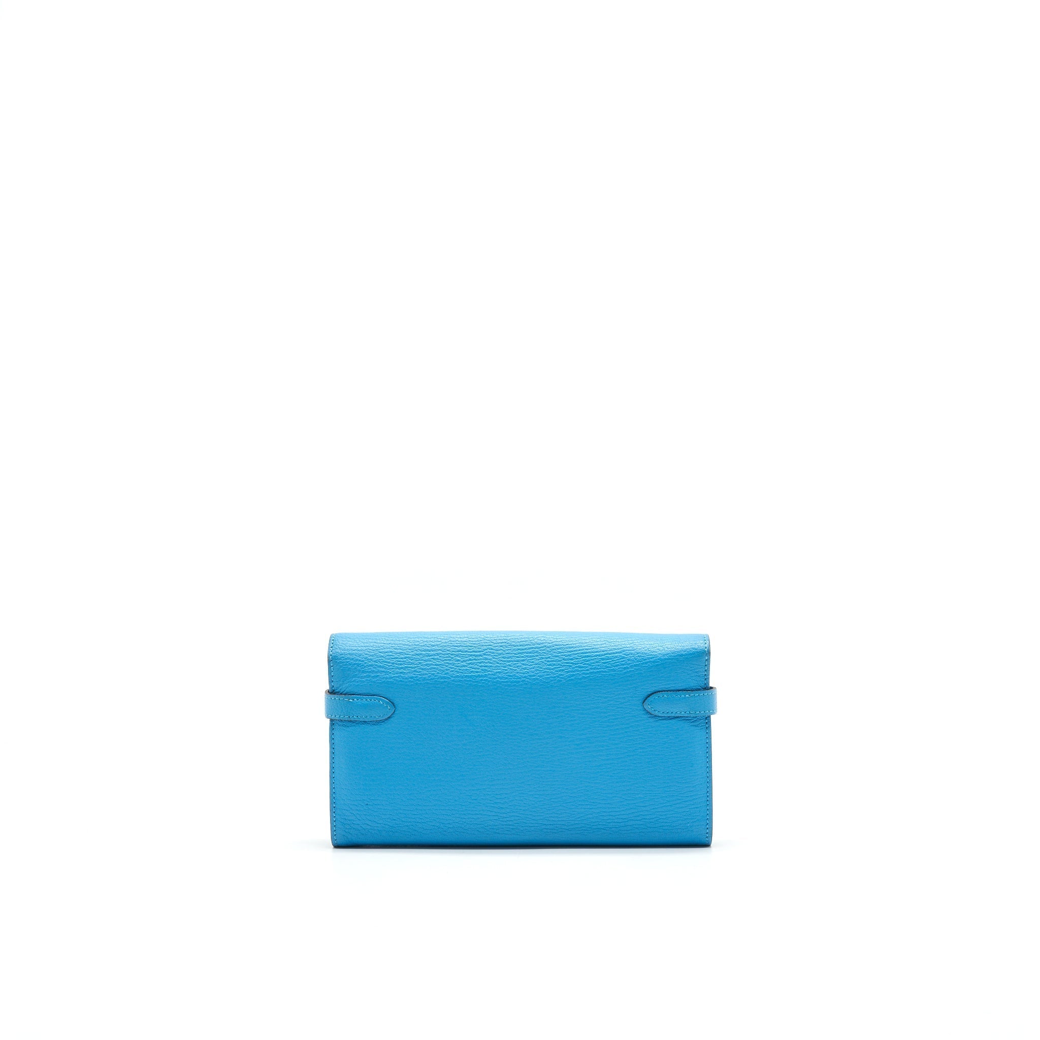 HERMES KELLY LONG WALLET BLUE SHW
