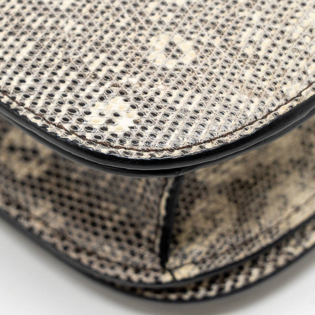 CELINE MEDIUM CLASSIC BOX BAG LIZARD NATURAL GHW