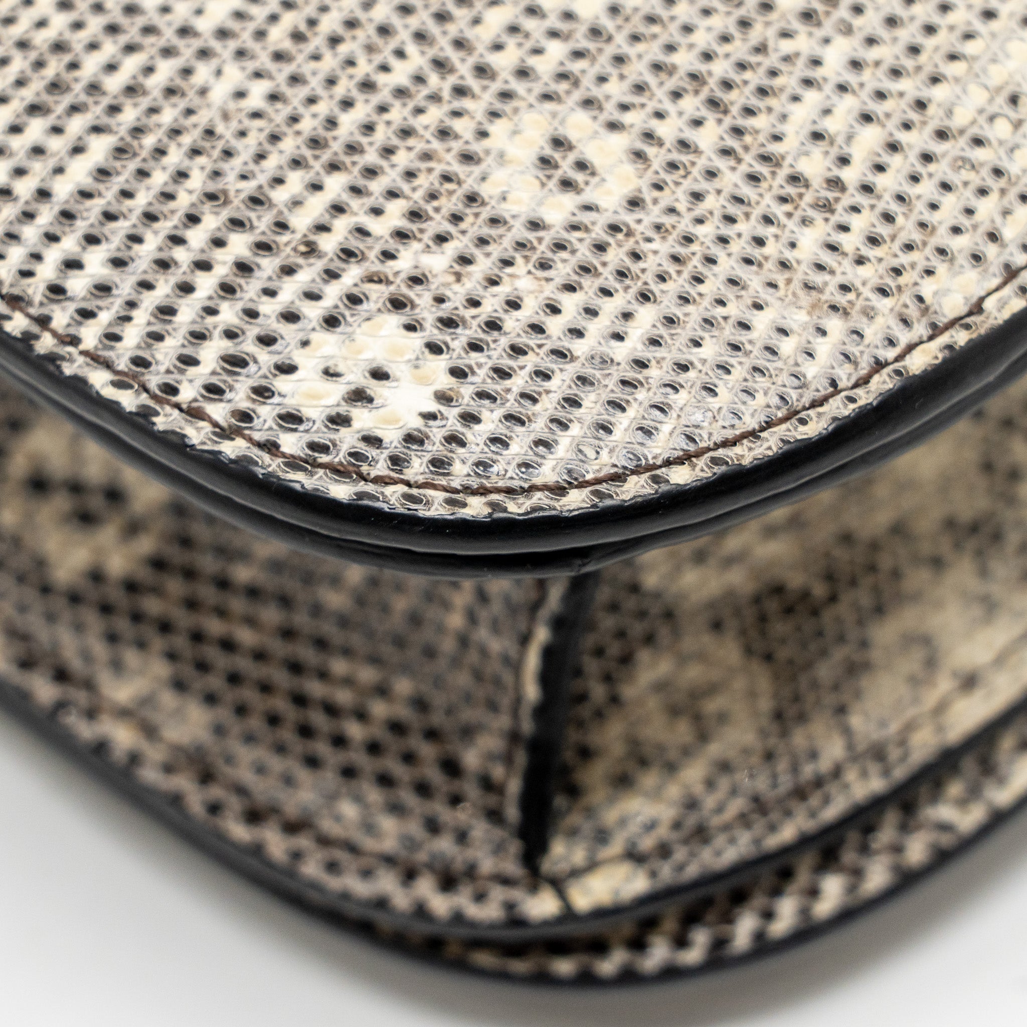 CELINE MEDIUM CLASSIC BOX BAG LIZARD NATURAL GHW