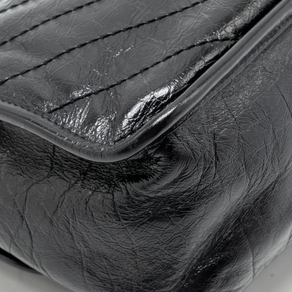 Saint Laurent/YSL Medium Niki Aged Calfskin Black SHW