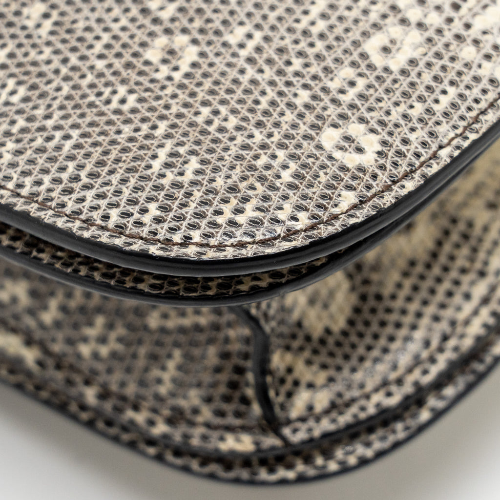CELINE MEDIUM CLASSIC BOX BAG LIZARD NATURAL GHW