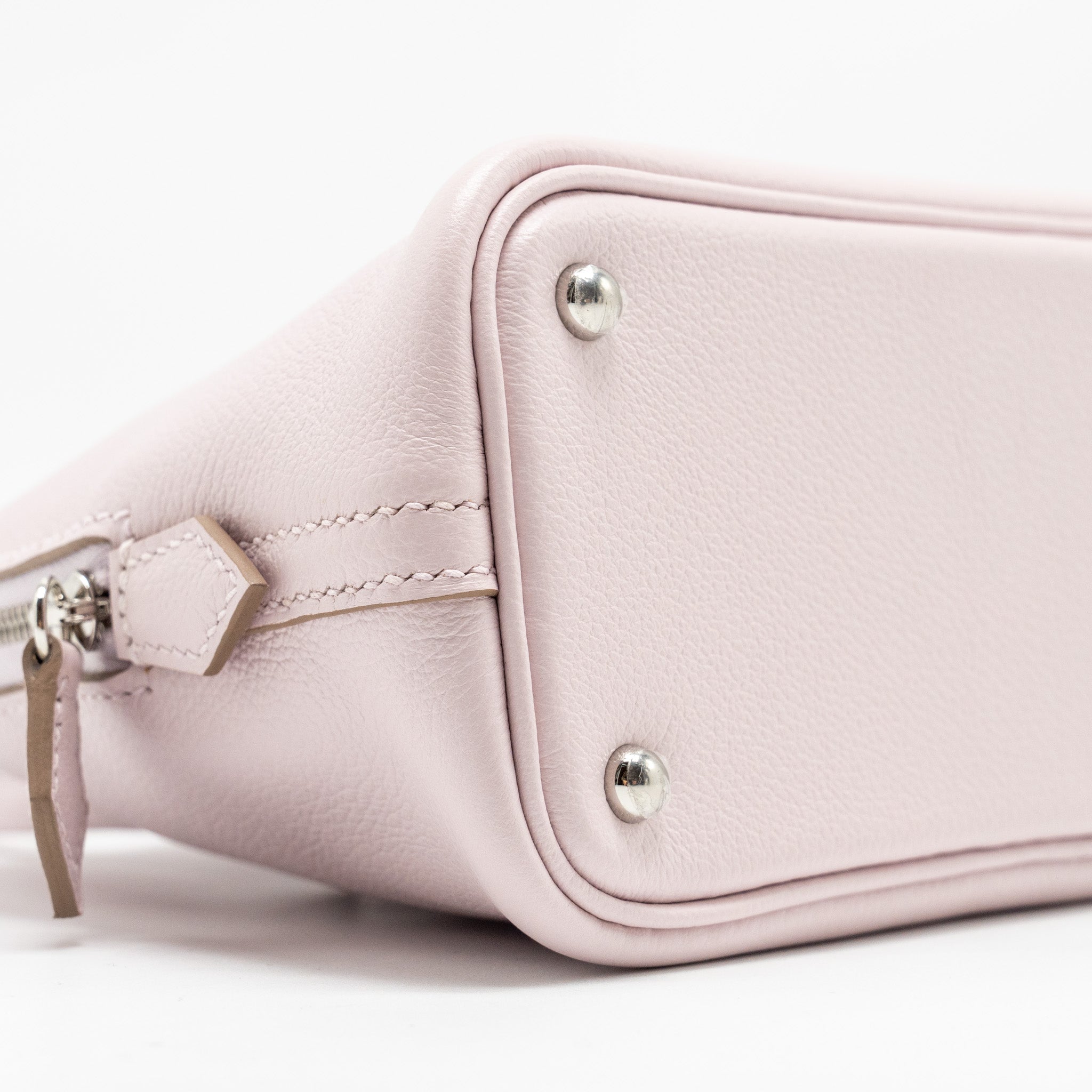 HERMES MINI BOLIDE EVERCOLOR MAUVE PALE/ CARAMEL SHW