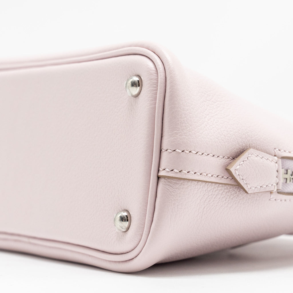 HERMES MINI BOLIDE EVERCOLOR MAUVE PALE/ CARAMEL SHW