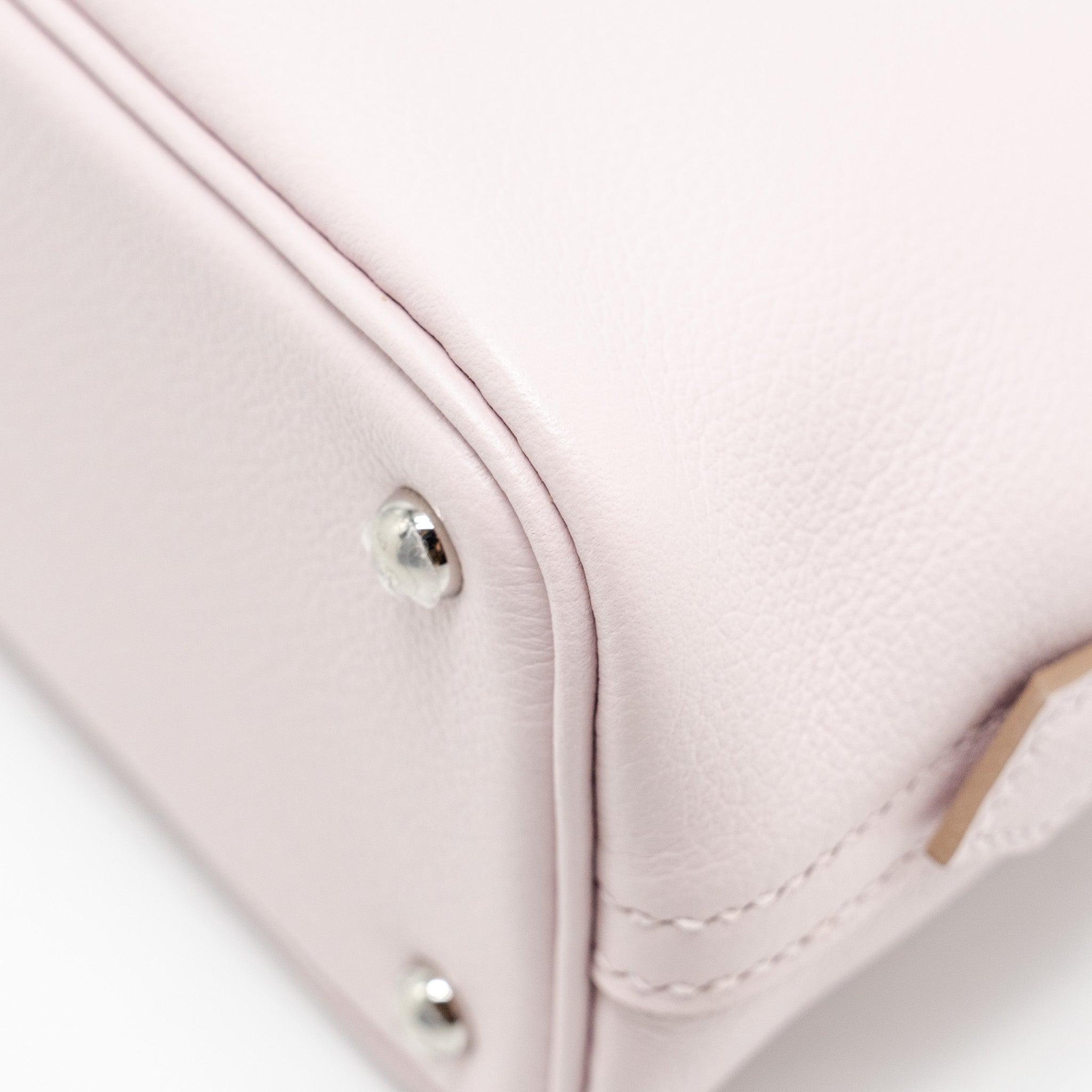 HERMES MINI BOLIDE EVERCOLOR MAUVE PALE/ CARAMEL SHW