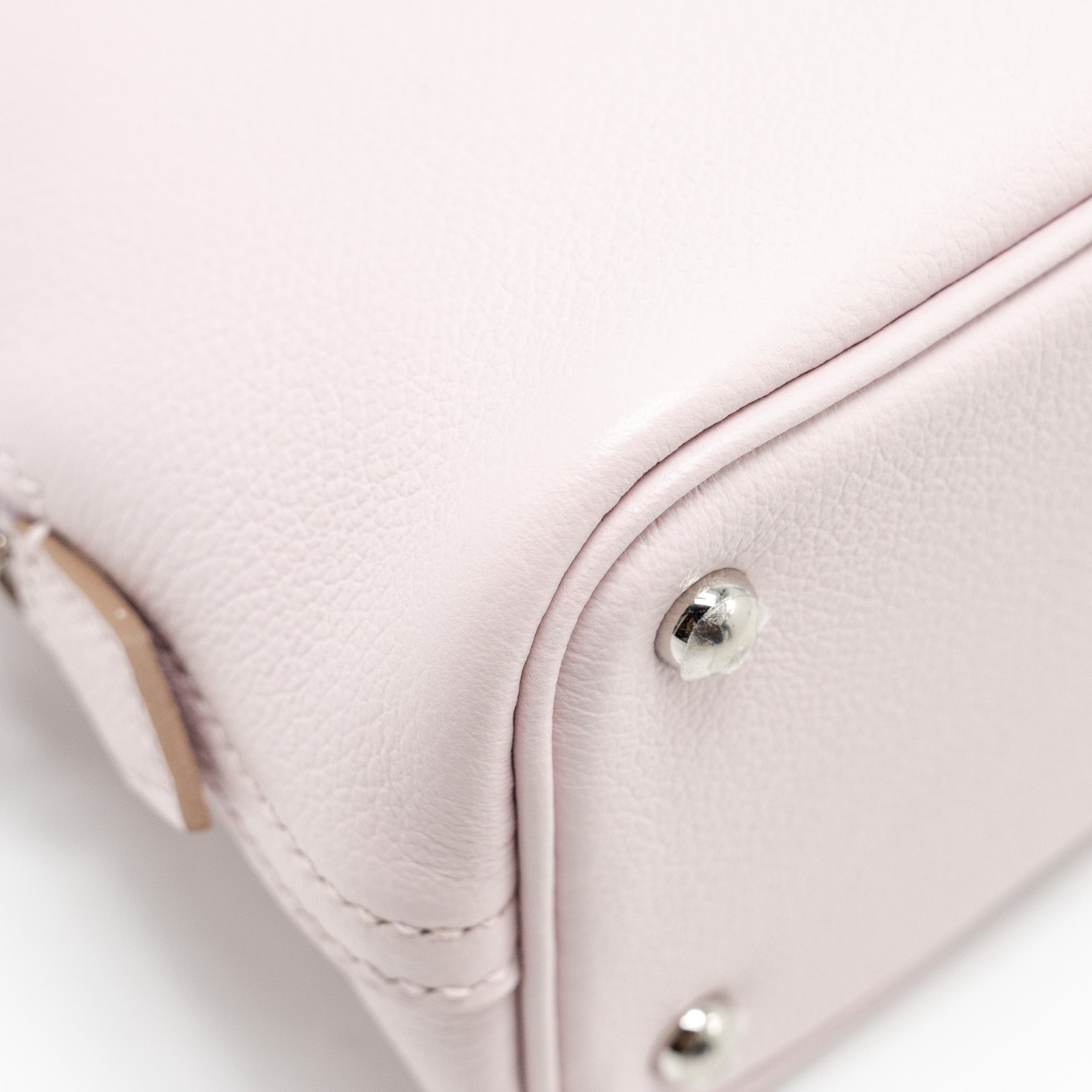 HERMES MINI BOLIDE EVERCOLOR MAUVE PALE/ CARAMEL SHW