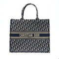 DIOR LARGE BOOK TOTE BLUE OBLIQUE JACQUARD