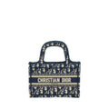 DIOR MINI BOOK TOTE BLUE OBLIQUE EMBRIODERY