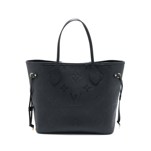 LOUIS VUITTON NEVERFULL MM MONOGRAM EMPREINTE BLACK GHW