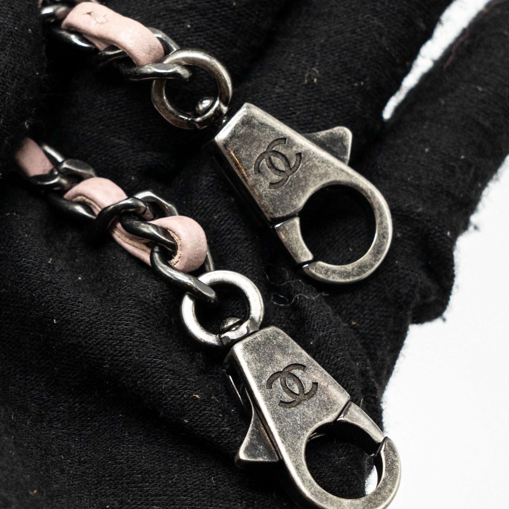 CHANEL SMALL COCO HANDLE CAVIAR LIGHT PINK RUTHENIUM HARDWARE
