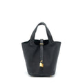 Hermes Picotin 18 Clemence Black GHW