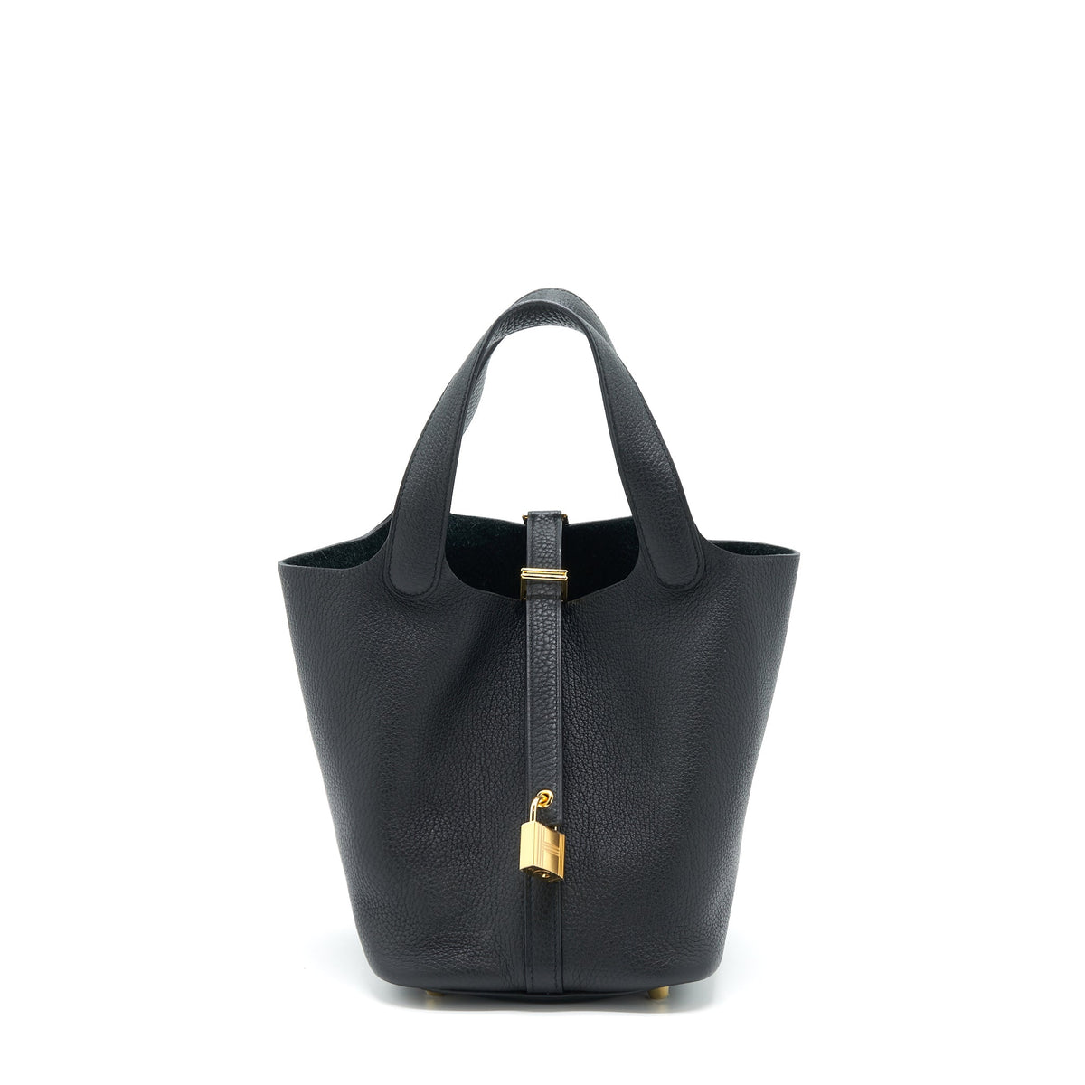 Hermes Picotin 18 Clemence Black GHW
