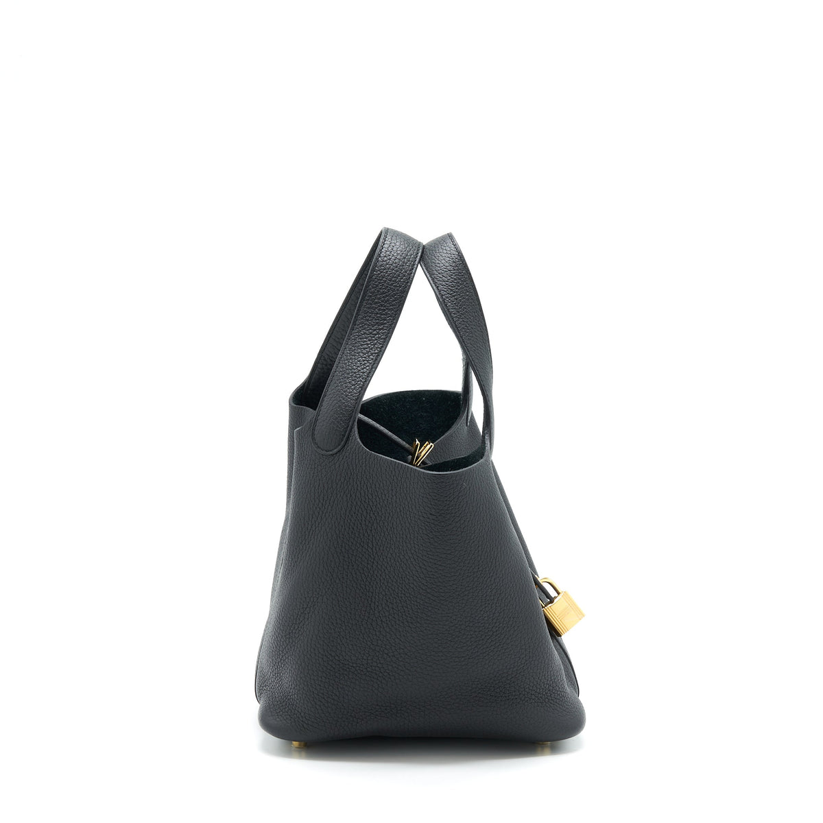 Hermes Picotin 18 Clemence Black GHW