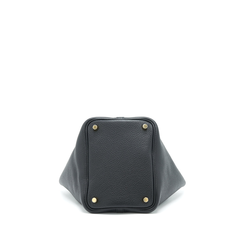 Hermes Picotin 18 Clemence Black GHW