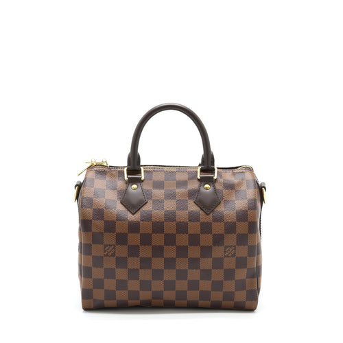 LOUIS VUITTON SPEEDY BANDOULIERE 25 DAMIER EBENE CANVAS GHW