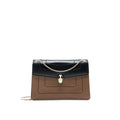 BVLGARI SERPENTI FOREVER SHOULDER BAG IN DARK BEIGE AND BLACK