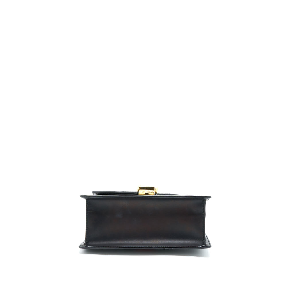 GUCCI MINI TOP HANDLE SYLVIE BAG BLACK GHW