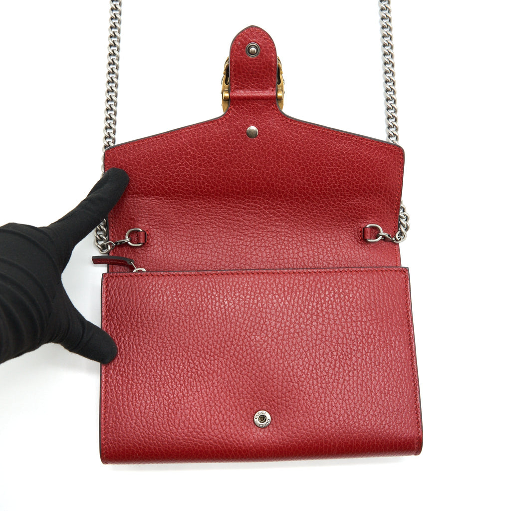 GUCCI DIONYSUS CHAIN WALLET RED