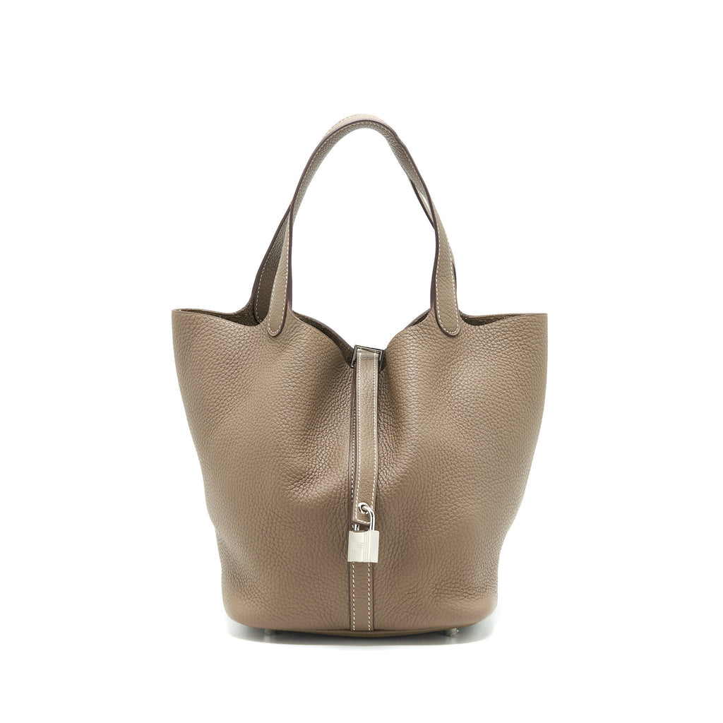 Hermes Picotin 22 Lock Bag Etoupe SHW