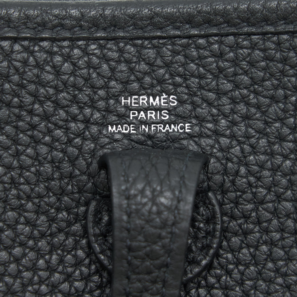 Hermes mini Evelyne black SHW