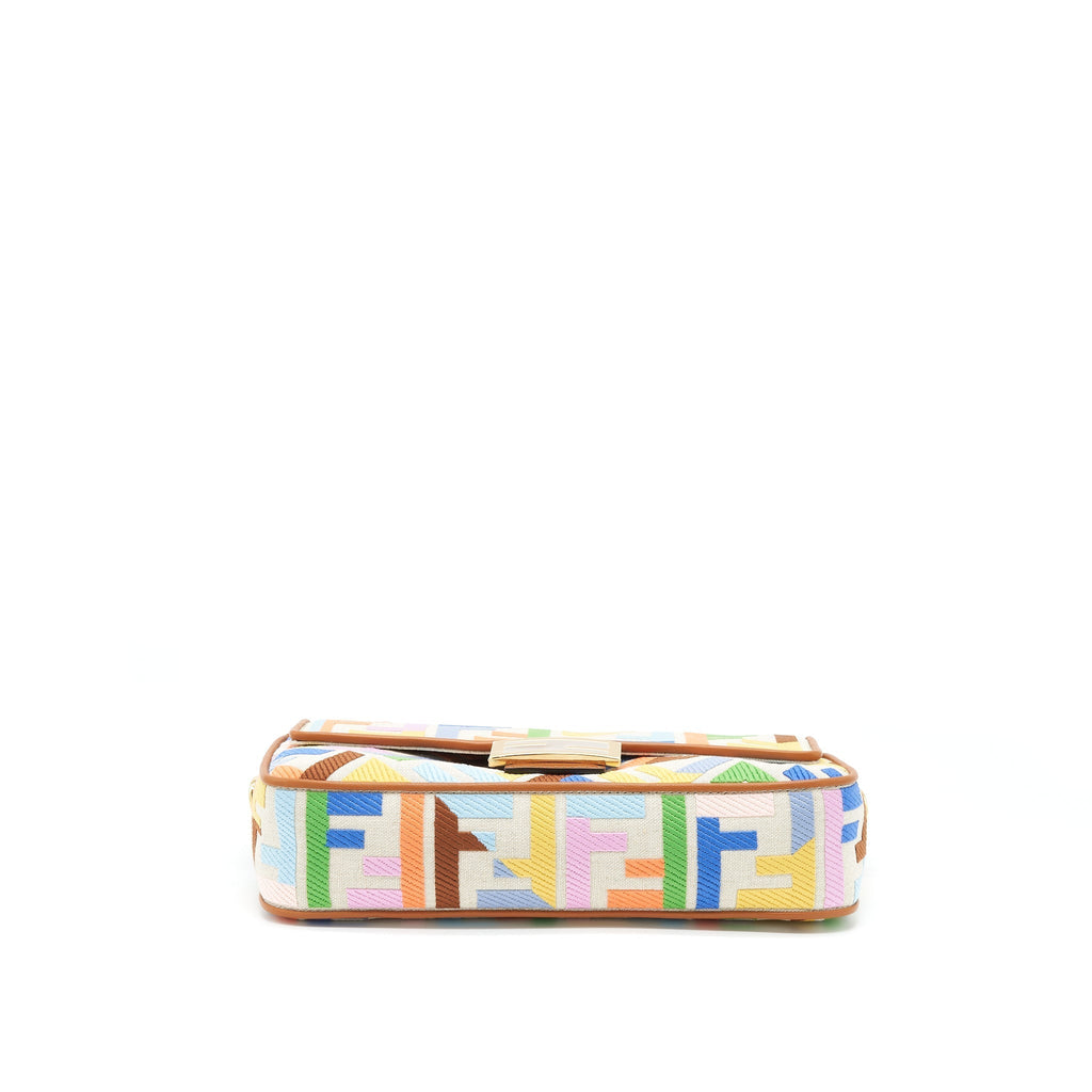 FENDI BAGUETTE BAG IN FF MOTIF CANVAS MULTICOLOUR