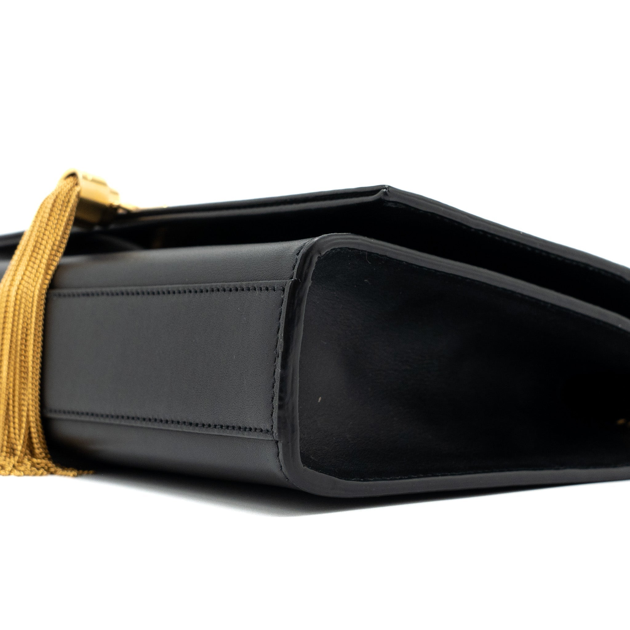 SAINT LAURENT MEDIUM KATE WITH TASSEL CALFSKIN BLACK GHW