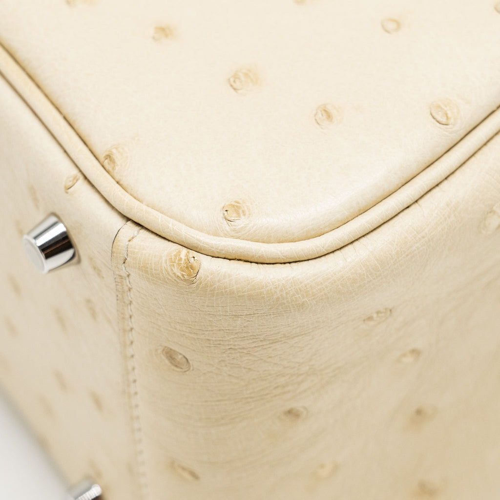 HERMES MINI LINDY OSTRICH 3C PARCHEMIN SHW