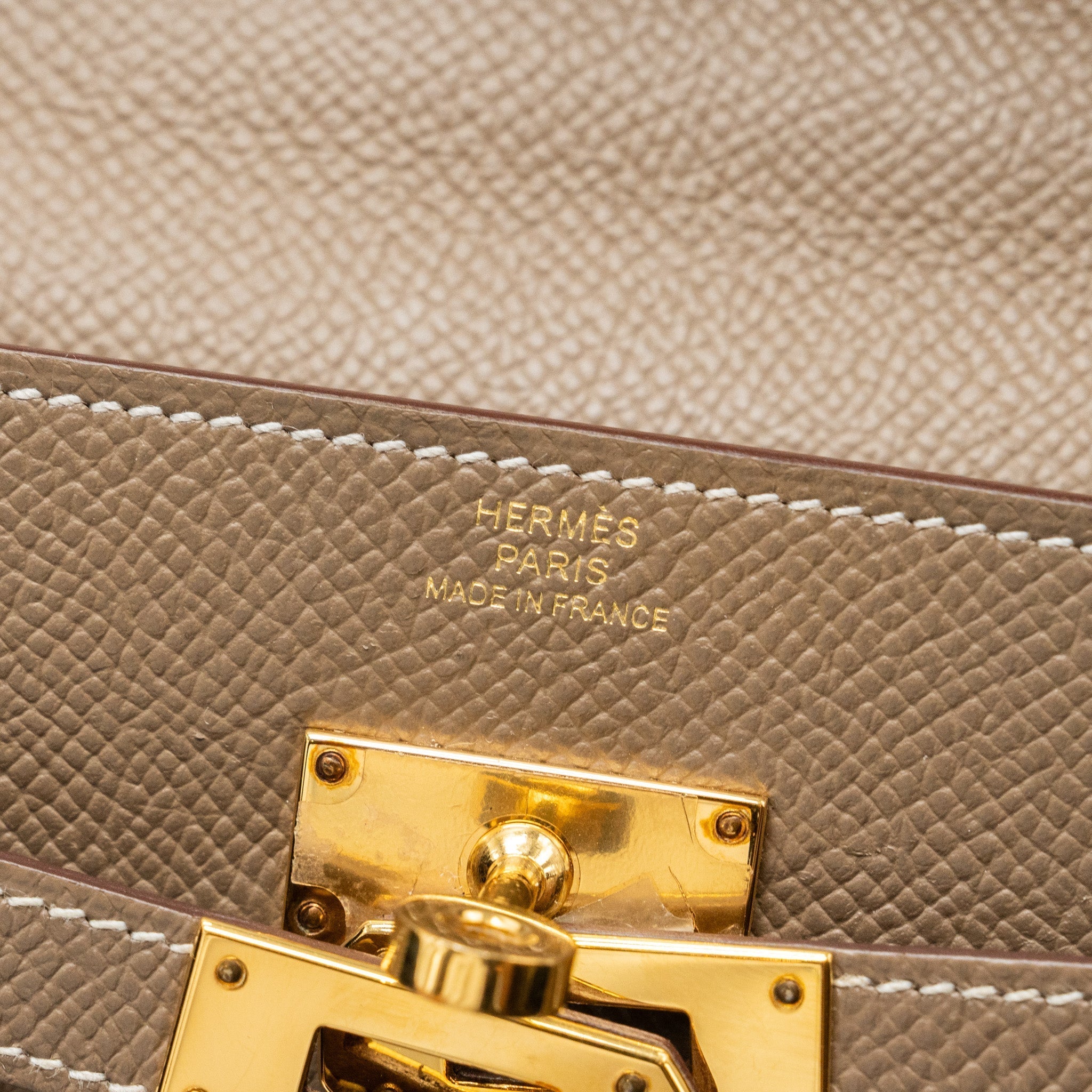 HERMES CLASSIC KELLY TO GO EPSOM ETOUPE GHW