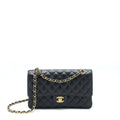 CHANEL MEDIUM CLASSIC DOUBLE FLAP CAVIAR BLACK GHW