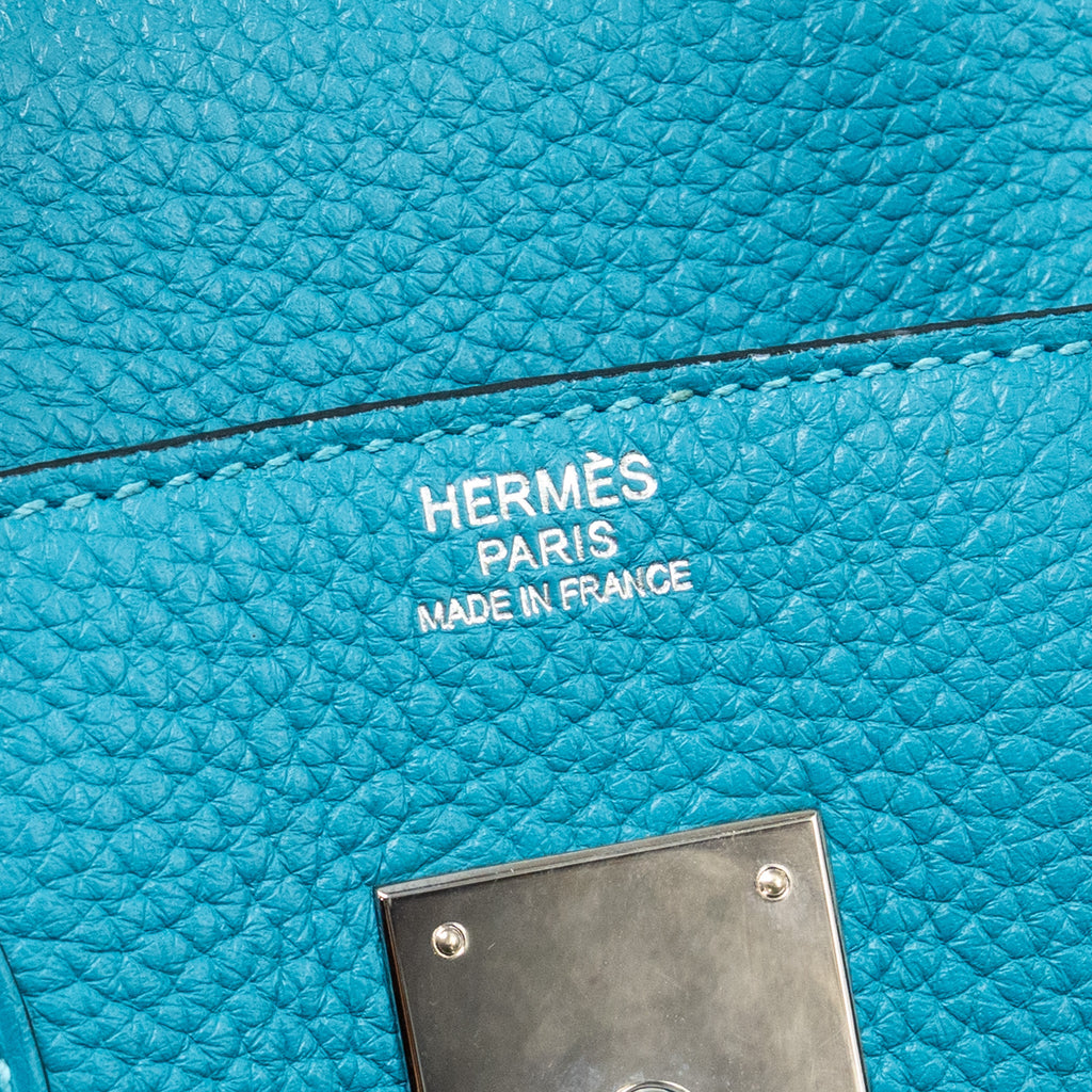 Hermes Birkin 30 Clemence Blue Paon SHW