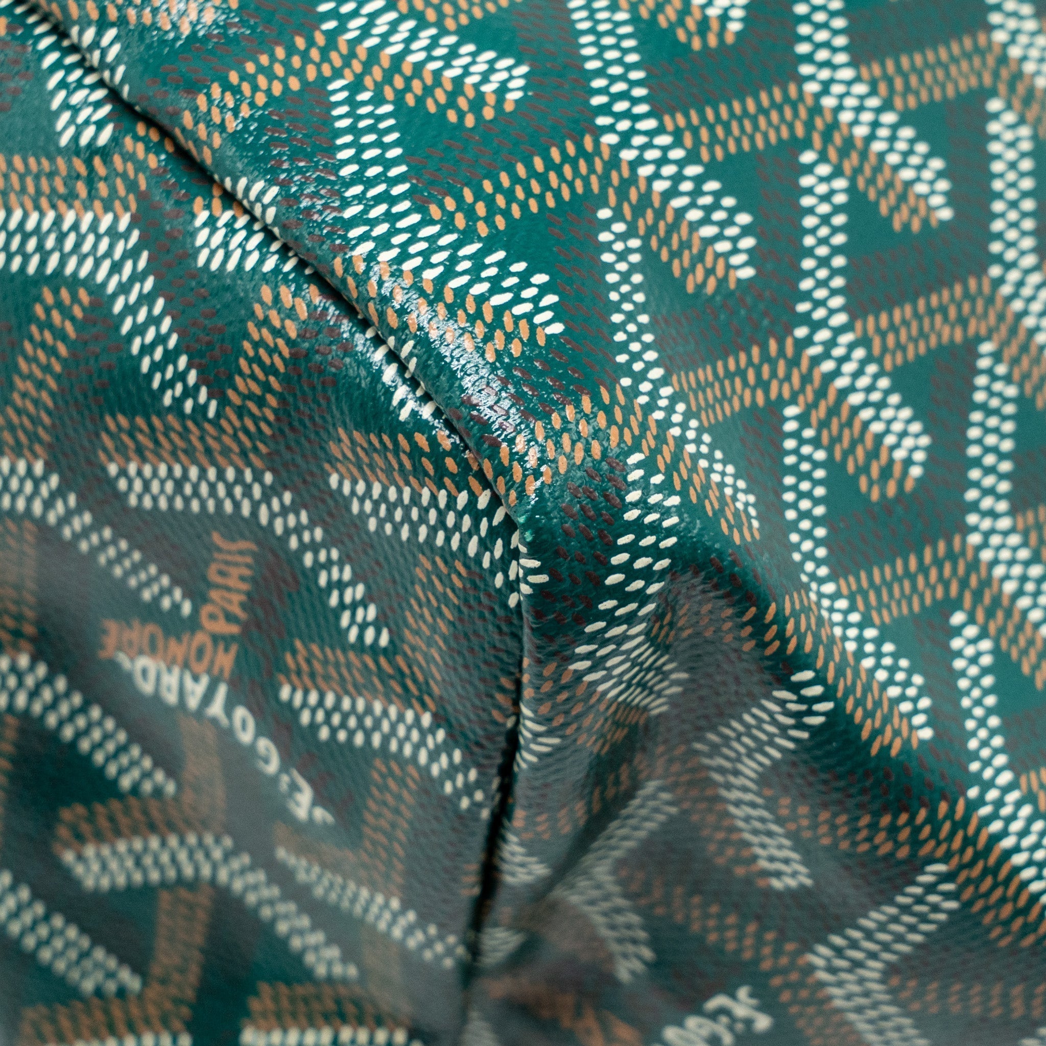 GOYARD SAINT LOUIS GM TOTE GOYARDINE CANVAS/CALFSKIN GREEN SHW