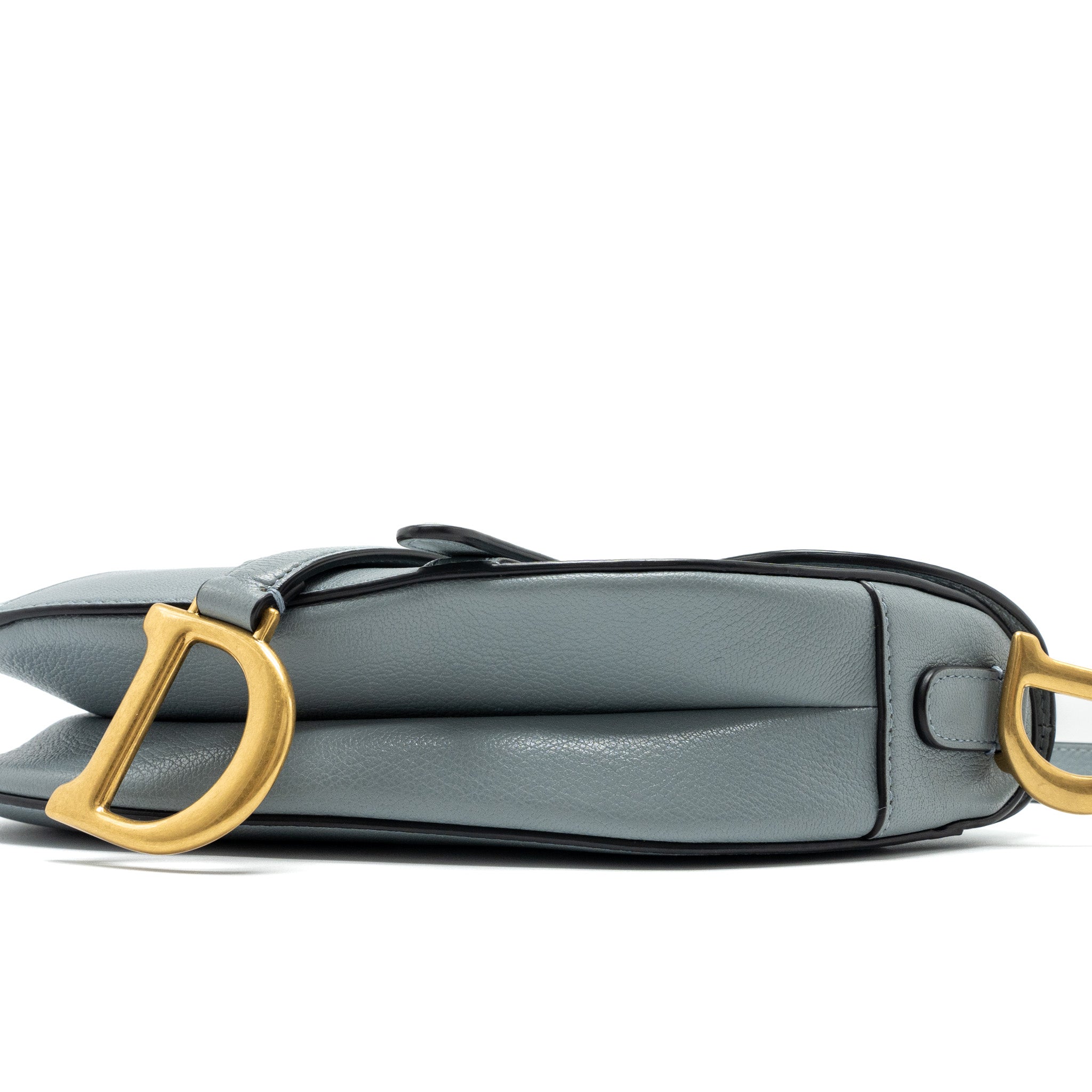 DIOR MEDIUM SADDLE BAG GOATSKIN LIGHT BLUE GHW
