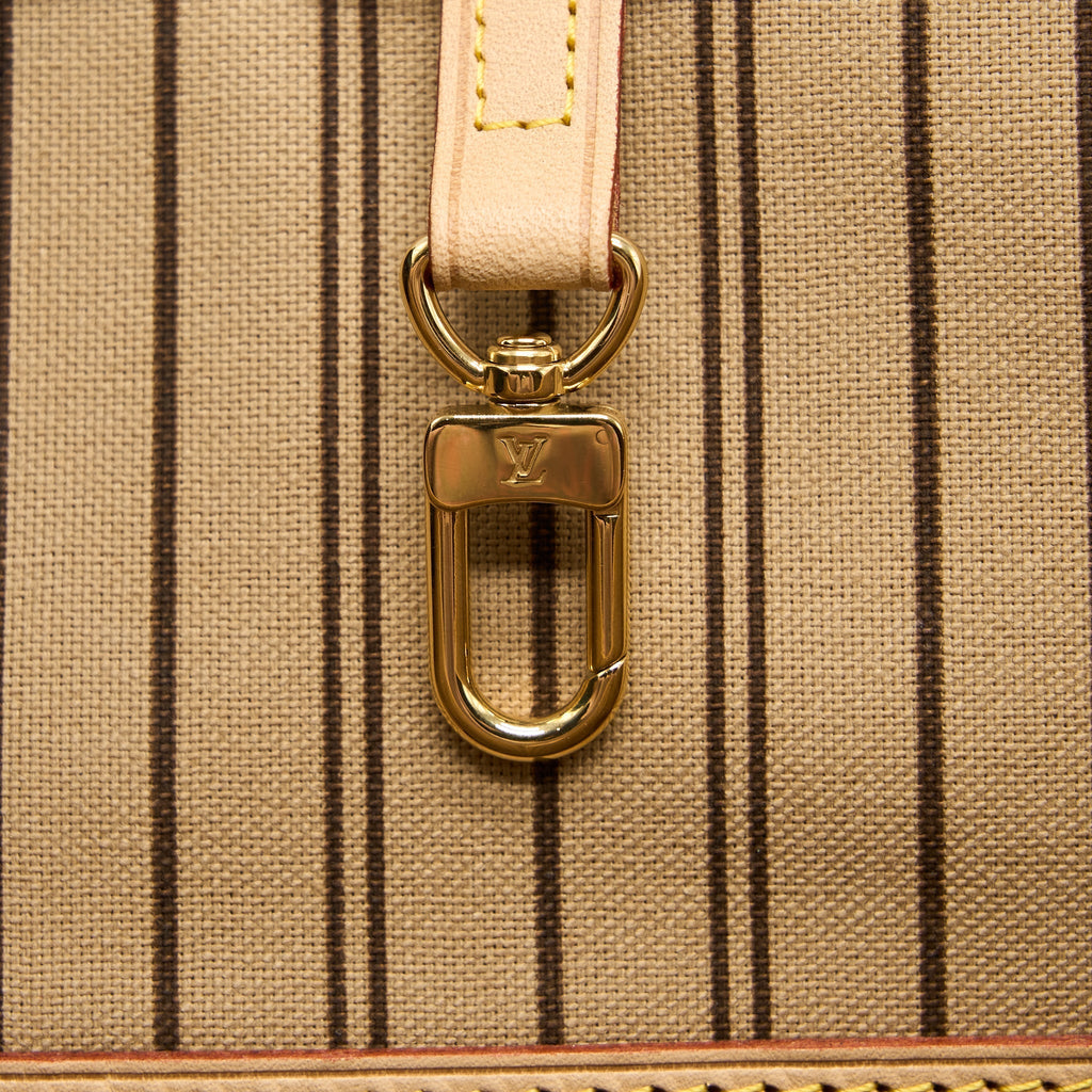 LOUIS VUITTON NEVERFULL MM MONOGRAM CANVAS / BEIGE LGHW