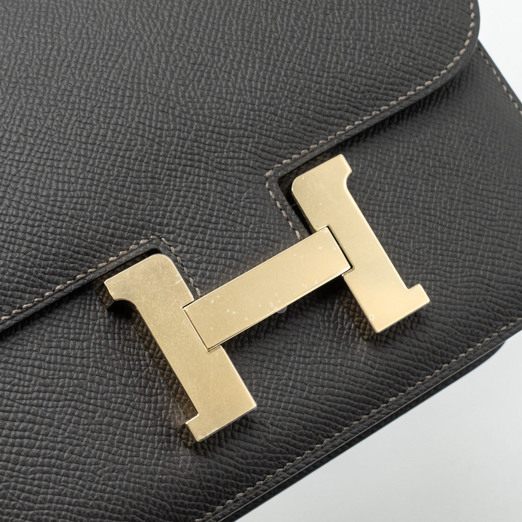 Hermes mini constance epsom graphite LGHW (New Version)