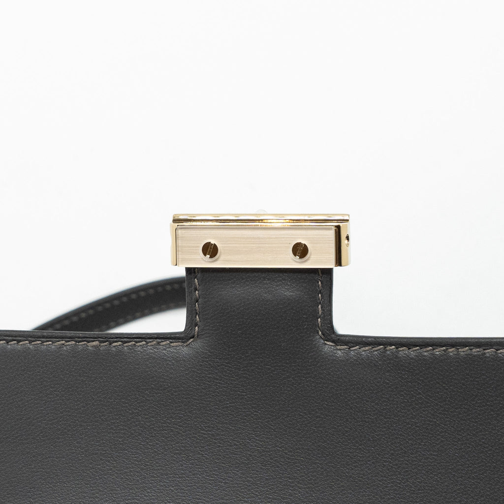 Hermes mini constance epsom graphite LGHW (New Version)