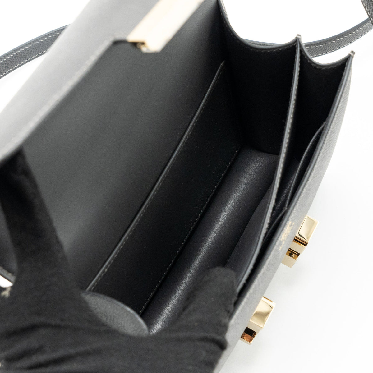 Hermes mini constance epsom graphite LGHW (New Version)